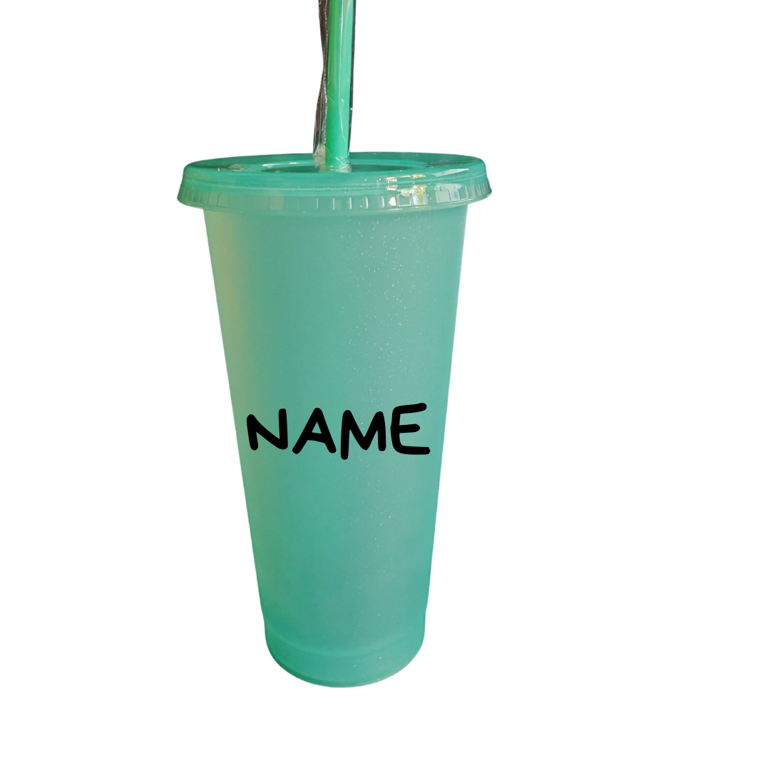 Personalisierter Glitzerbecher