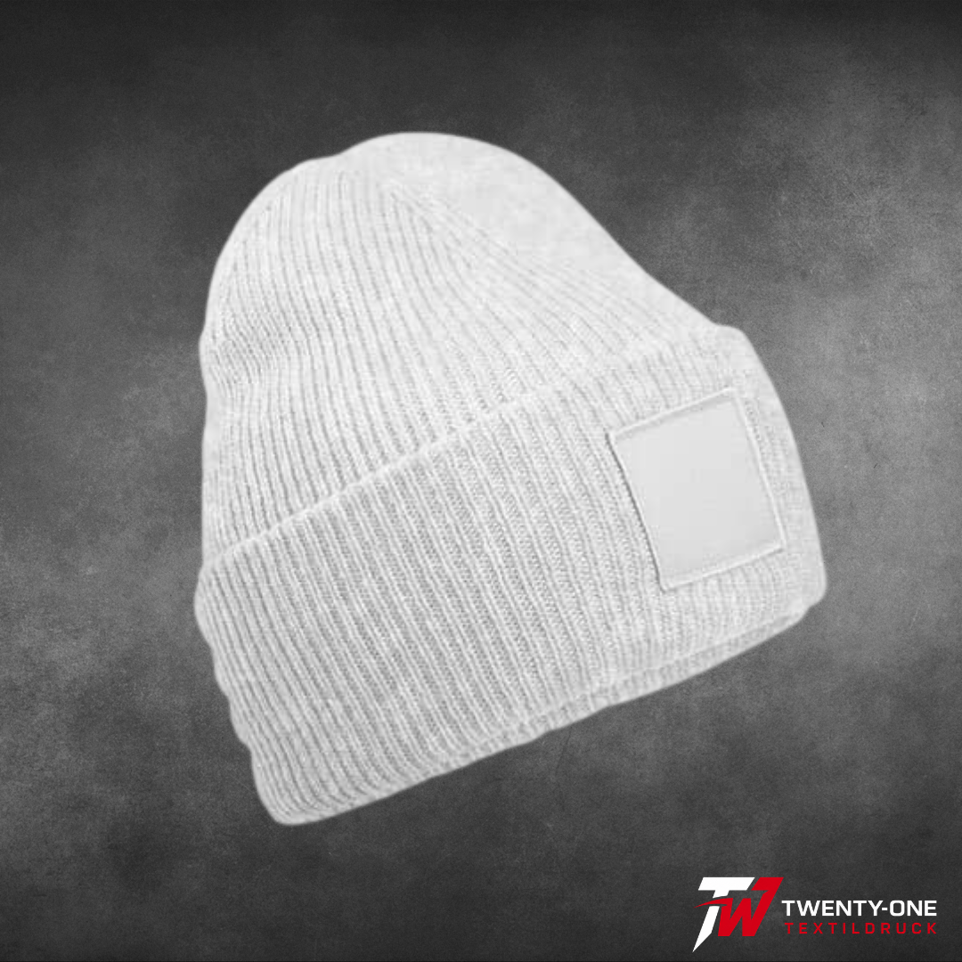 Deep Cuffed Tonal Patch Beanie