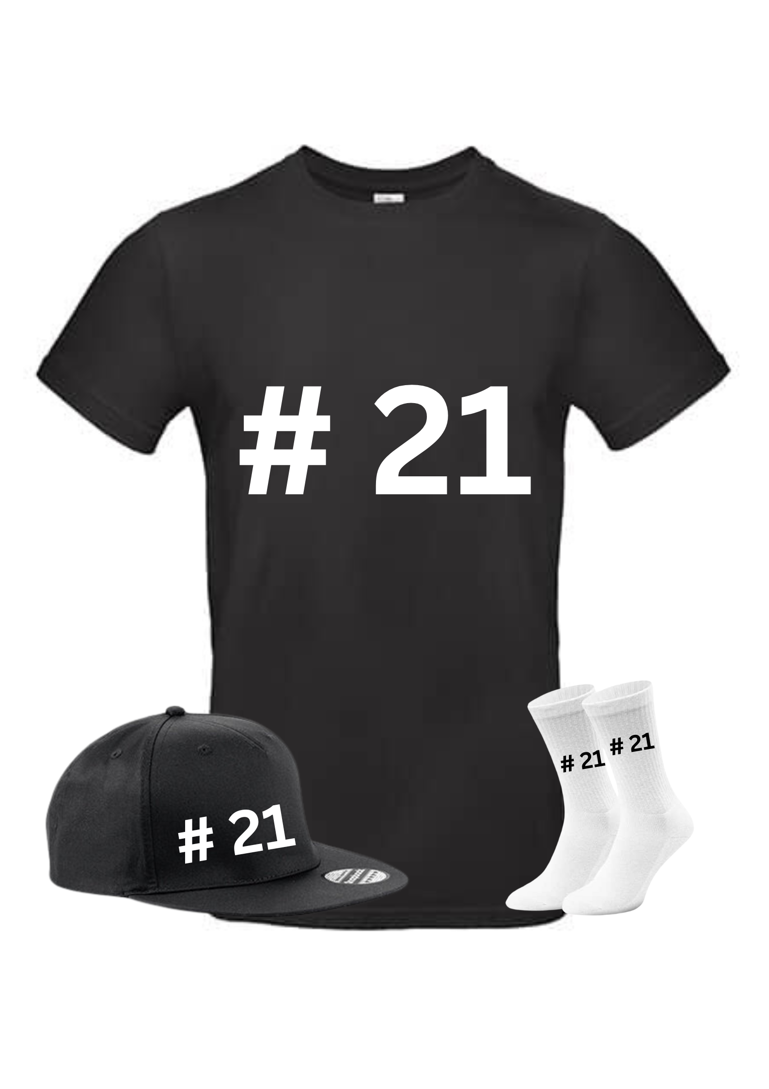 Shirt, Cap & Socken – mit deiner Spielernummer
