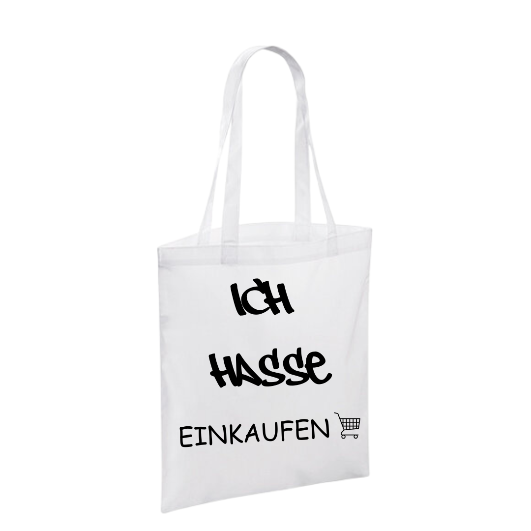 Stofftasche „Ich hasse einkaufen“